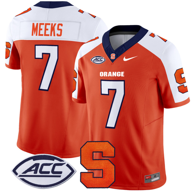 Jackson Meeks Jersey #7 Syracuse Orange Vapor Limited College Football All Stitched Alternate - Image 4
