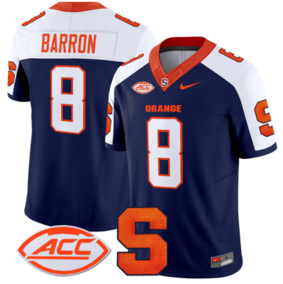 Justin Barron Jersey #8 Syracuse Orange Vapor Limited College Football Stitched Alternate