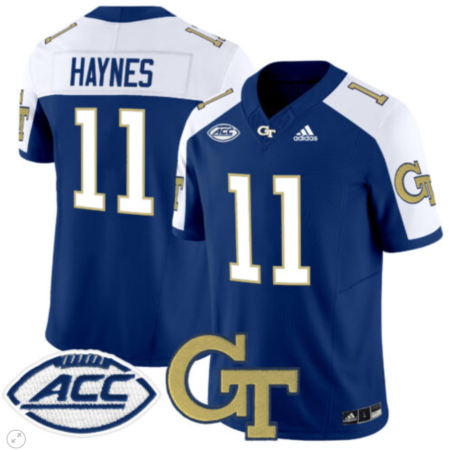 Jamal Haynes Jersey #11 Georgia Tech Yellow Jackets Vapor Limited Football Alternate All Stitched - Image 3