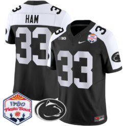 Jack Ham Jersey #33 Penn State 2024 Fiesta Bowl Patch Stitched Football Alternate