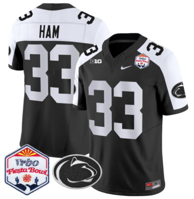 Jack Ham Jersey #33 Penn State 2024 Fiesta Bowl Patch Stitched Football Alternate