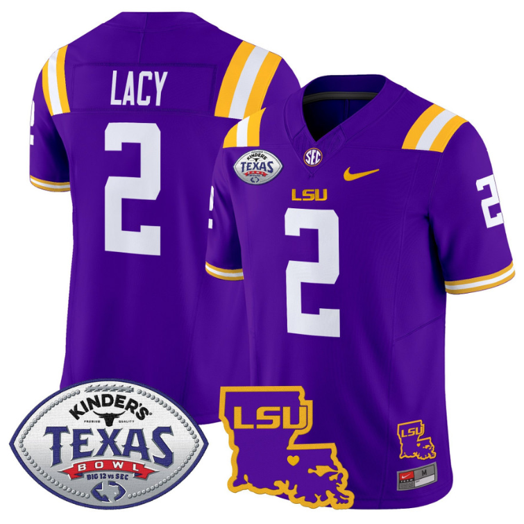 Kyren Lacy Jersey #2 LSU Tigers 2024 Texas Bowl Football Stitched Alternate - Image 3