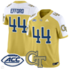 Kyle Efford Jersey #44 Georgia Tech Yellow Jackets Vapor Limited Football All Stitched Alternate