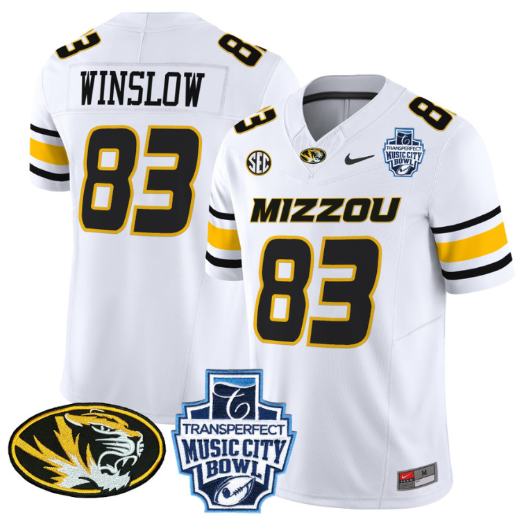 Kellen Winslow Jersey #83 Missouri Tigers 2024 Music City Bowl Alternate Football - Image 3