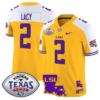 Kyren Lacy Jersey #2 LSU Tigers 2024 Texas Bowl Football Stitched Alternate