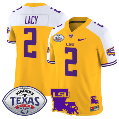 Kyren Lacy Jersey #2 LSU Tigers 2024 Texas Bowl Football Stitched Alternate