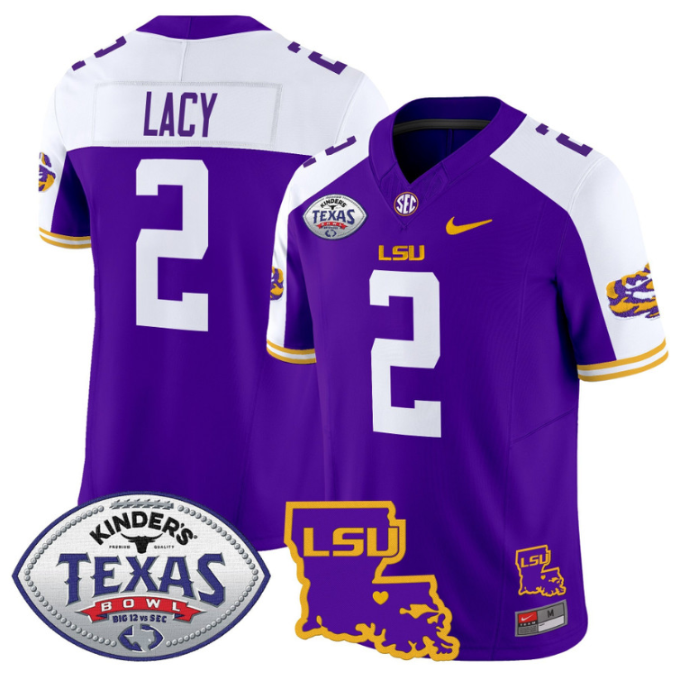 Kyren Lacy Jersey #2 LSU Tigers 2024 Texas Bowl Football Stitched Alternate - Image 5