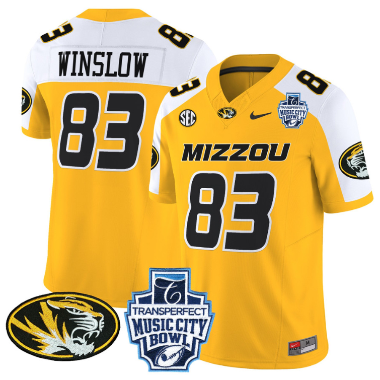 Kellen Winslow Jersey #83 Missouri Tigers 2024 Music City Bowl Alternate Football - Image 5