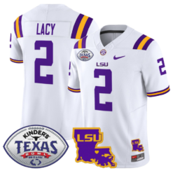 Alternative view of Kyren Lacy Jersey #2 LSU Tigers 2024 Texas Bowl Football Stitched Alternate