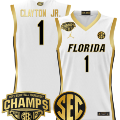Alternative view of Walter Clayton Jr Jersey #1 Florida Gators 2025 SEC Champions Basketball