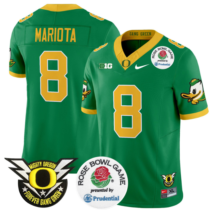 Marcus Mariota Jersey #8 Oregon Ducks Football 2024 Rose Bowl Alternate - Image 3