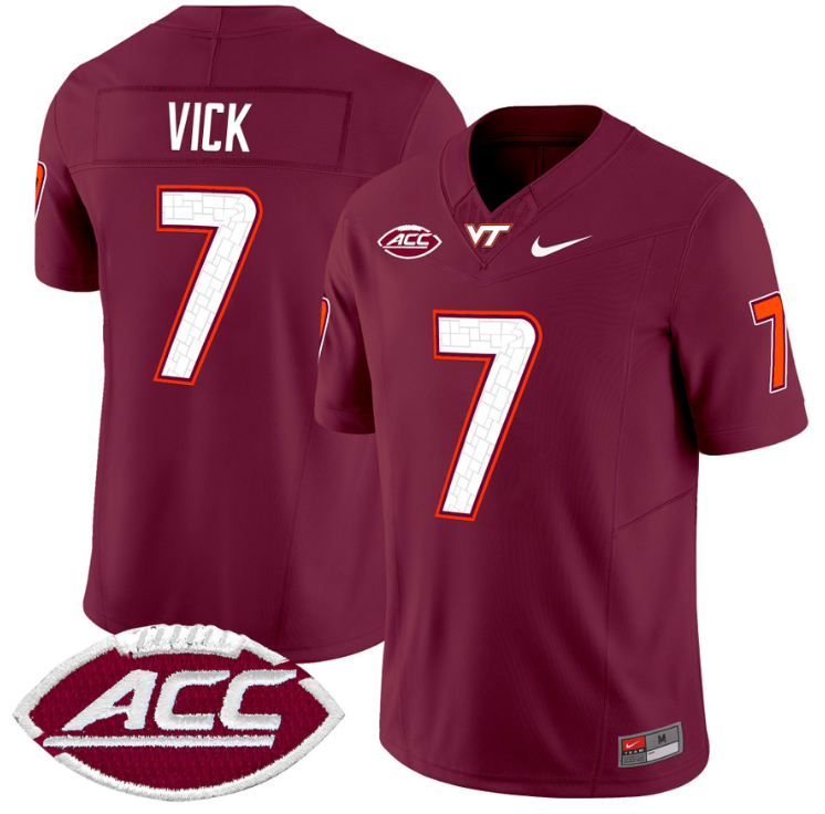 Michael Vick Jersey #7 Virginia Tech Hokies Vapor Limited College Football Stitched Alternate - Image 5