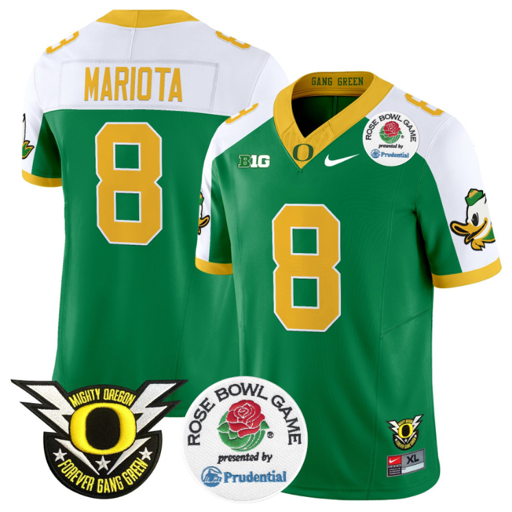 Marcus Mariota Jersey #8 Oregon Ducks Football 2024 Rose Bowl Alternate - Image 6