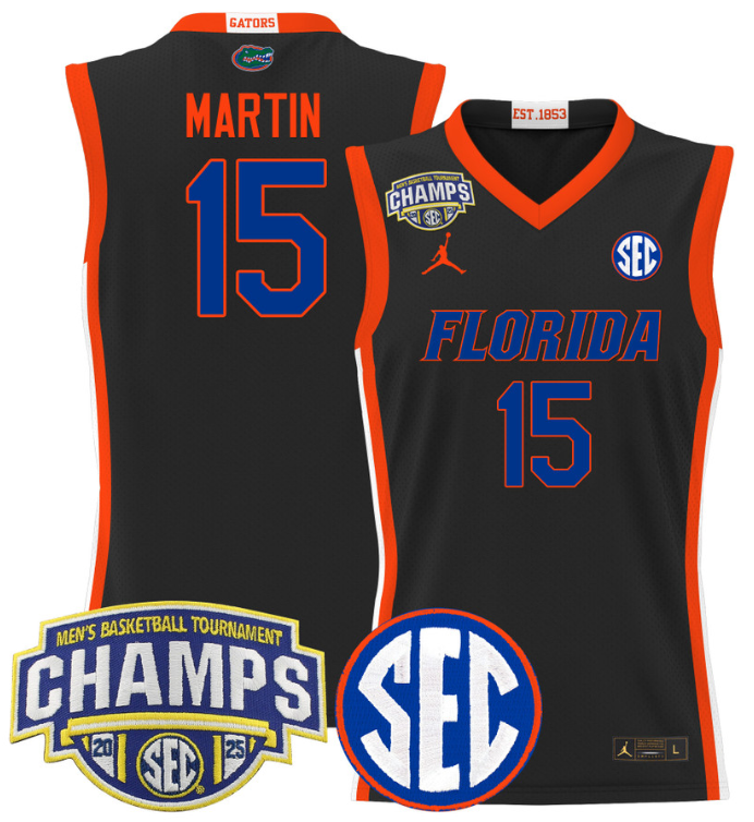 Alijah Martin Jersey #15 Florida Gators 2025 SEC Champions Basketball - Image 5