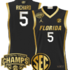 Will Richard Jersey #5 Florida Gators 2025 SEC Champions Stitched Basketball