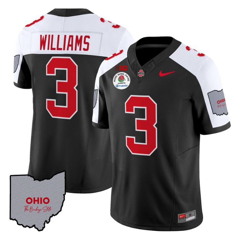 Miyan Williams Jersey #3 Ohio State Rose Bowl Patch Football V3 Alternate