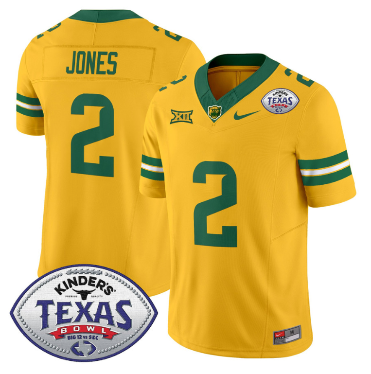 Matt Jones Jersey #2 Baylor Bears 2024 Texas Bowl Football Alternate - Image 4