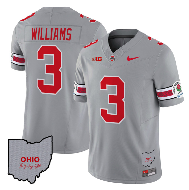 Miyan Williams Jersey #3 Ohio State Rose Bowl Patch Football V3 Alternate - Image 5
