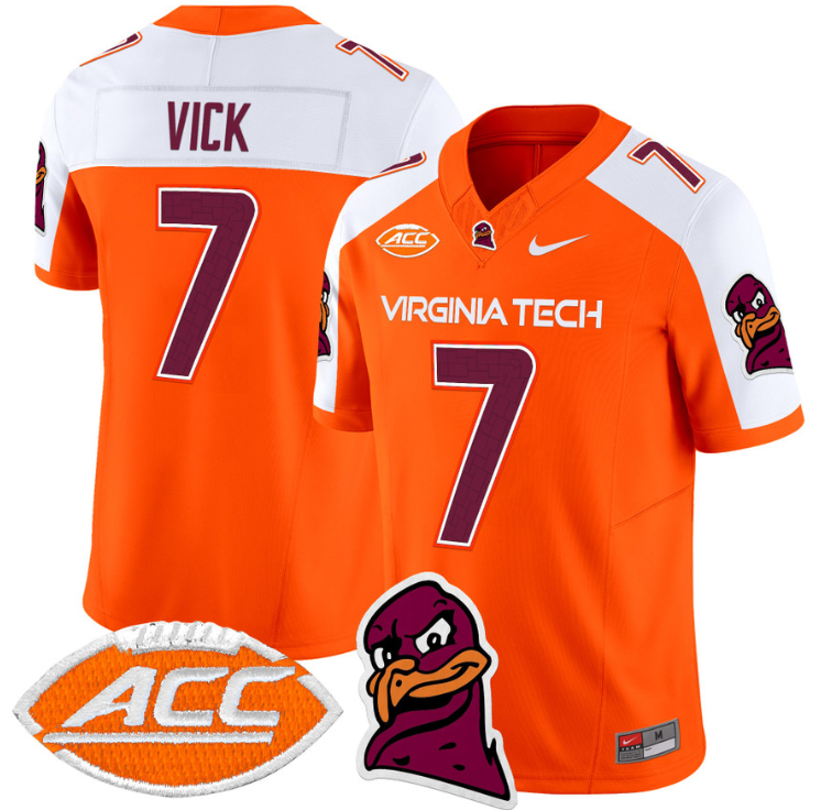 Michael Vick Jersey #7 Virginia Tech Hokies Vapor Limited College Football Stitched Alternate - Image 4