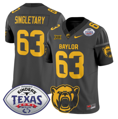 Mike Singletary Jersey #63 Baylor Bears 2024 Texas Bowl Football