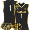 Team Jersey #1 Florida Gators 2025 SEC Champions Stitched Basketball