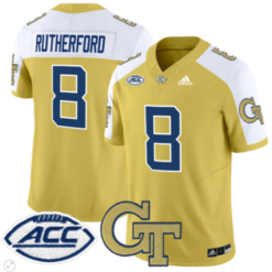 Malik Rutherford Jersey #8 Georgia Tech Yellow Jackets Vapor Limited Football All Stitched Alternate
