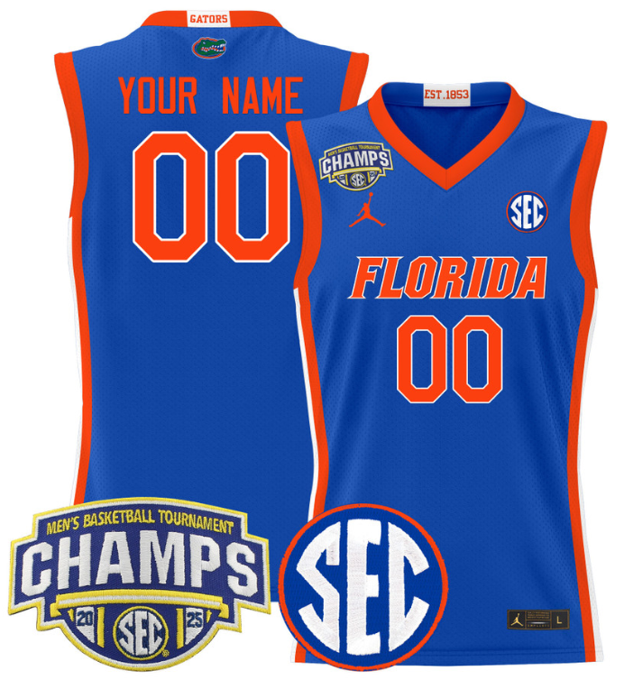 Custom Florida Gators Jersey 2025 SEC Champions Stitched Basketball - Image 4