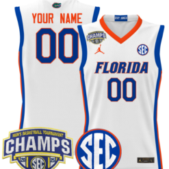 Alternative view of Custom Florida Gators Jersey 2025 SEC Champions Stitched Basketball