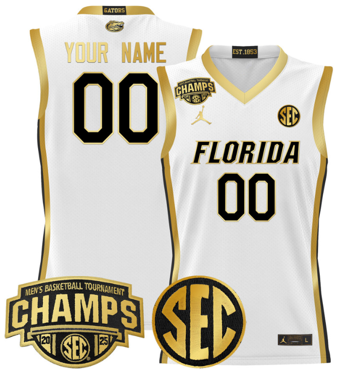 Custom Florida Gators Jersey 2025 SEC Champions Stitched Basketball - Image 3