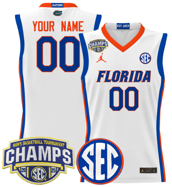 Custom Florida Gators Jersey 2025 SEC Champions Stitched Basketball - Image 2