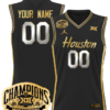 Custom Houston Cougar Jersey 2025 Big 12 Tournament Champions Basketball
