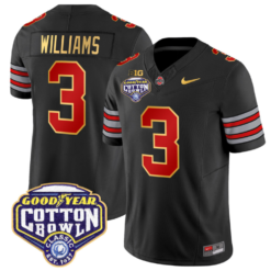 Miyan Williams Jersey #3 Ohio State 'Heritage Stripe' Cotton Bowl Football Stitched