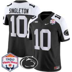 Nicholas Singleton Jersey #10 Penn State 2024 Fiesta Bowl Patch Football Alternate