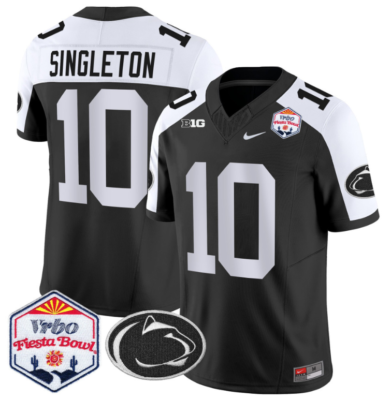 Nicholas Singleton Jersey #10 Penn State 2024 Fiesta Bowl Patch Football Alternate