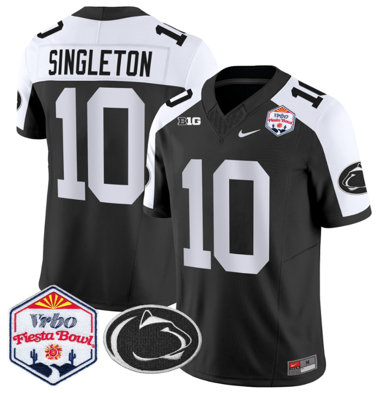 Nicholas Singleton Jersey #10 Penn State 2024 Fiesta Bowl Patch Football Alternate