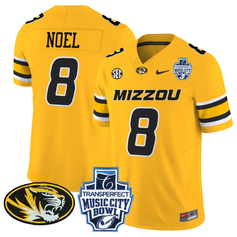 Nate Noel Jersey #8 Missouri Tigers 2024 Music City Bowl Football Alternate - Image 4