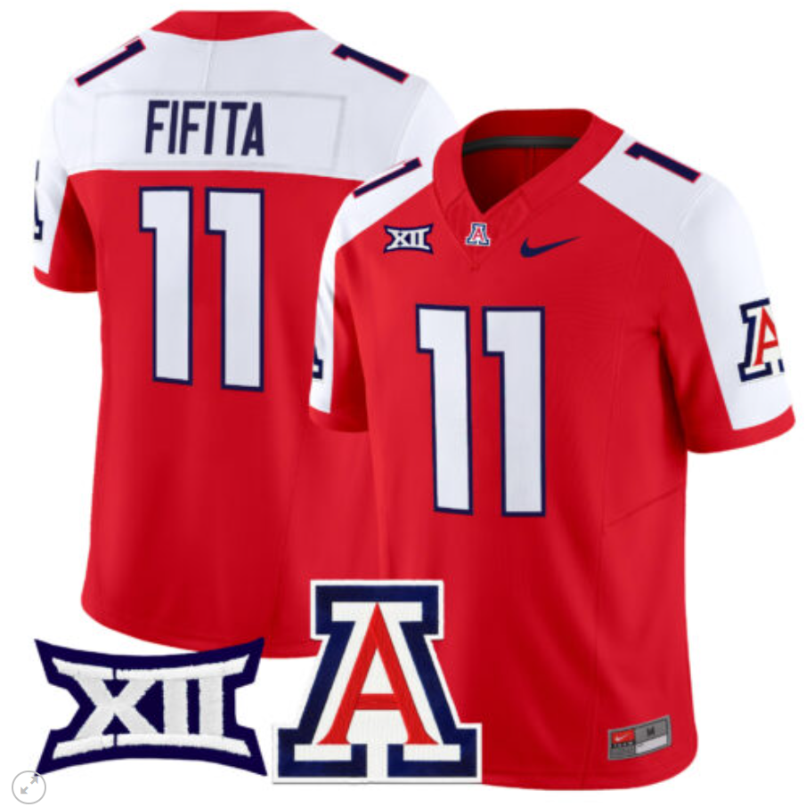 Noah Fifata Jersey #11 Arizona Wildcats Vapor Limited Football Alternate - Image 4