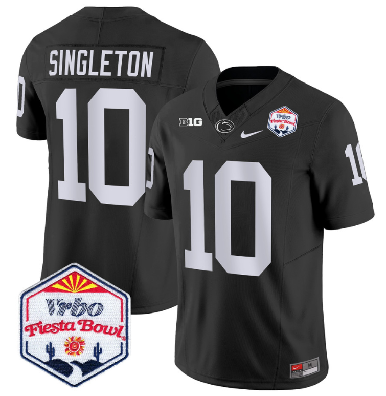 Nicholas Singleton Jersey #10 Penn State 2024 Fiesta Bowl Patch Football Alternate - Image 5