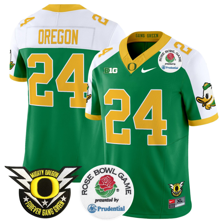 Oregon Jersey #24 Oregon Ducks Football 2024 Rose Bowl Stitched Black Alternate - Image 5