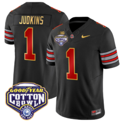 Quinshon Judkins Jersey #1 Ohio State 'Heritage Stripe' Cotton Bowl Football Stitched