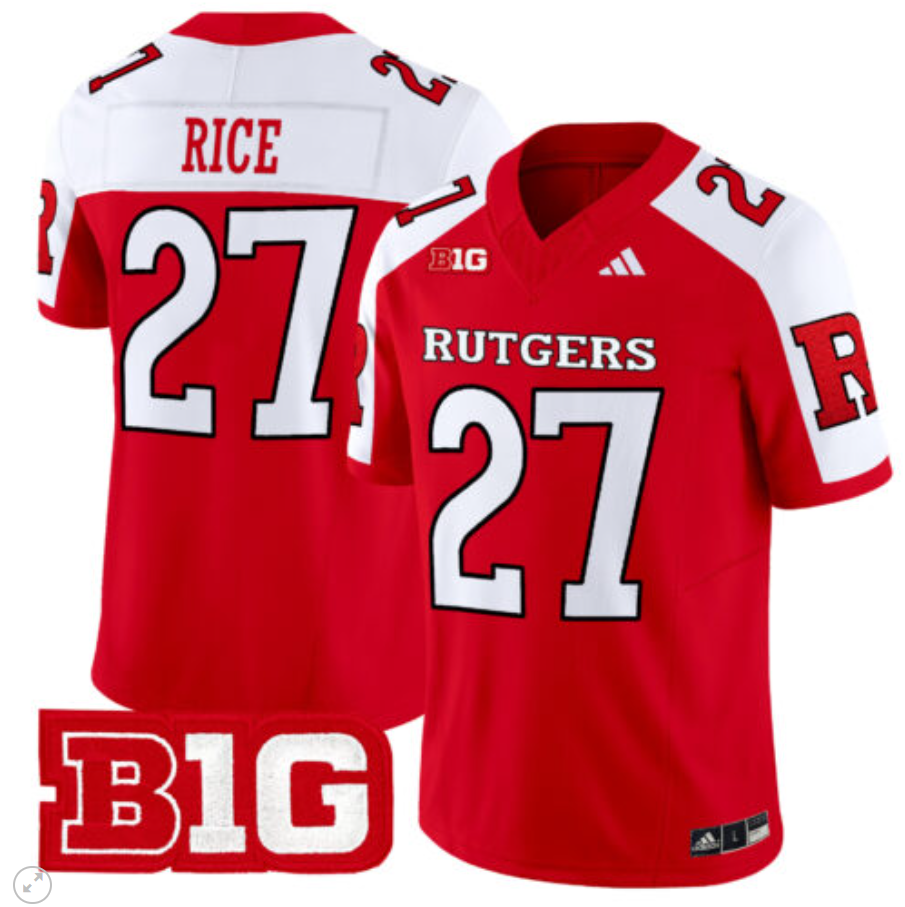 Ray Rice Jersey #27 Rutgers Scarlet Knights Vapor Limited Football All Stitched Alternate - Image 4