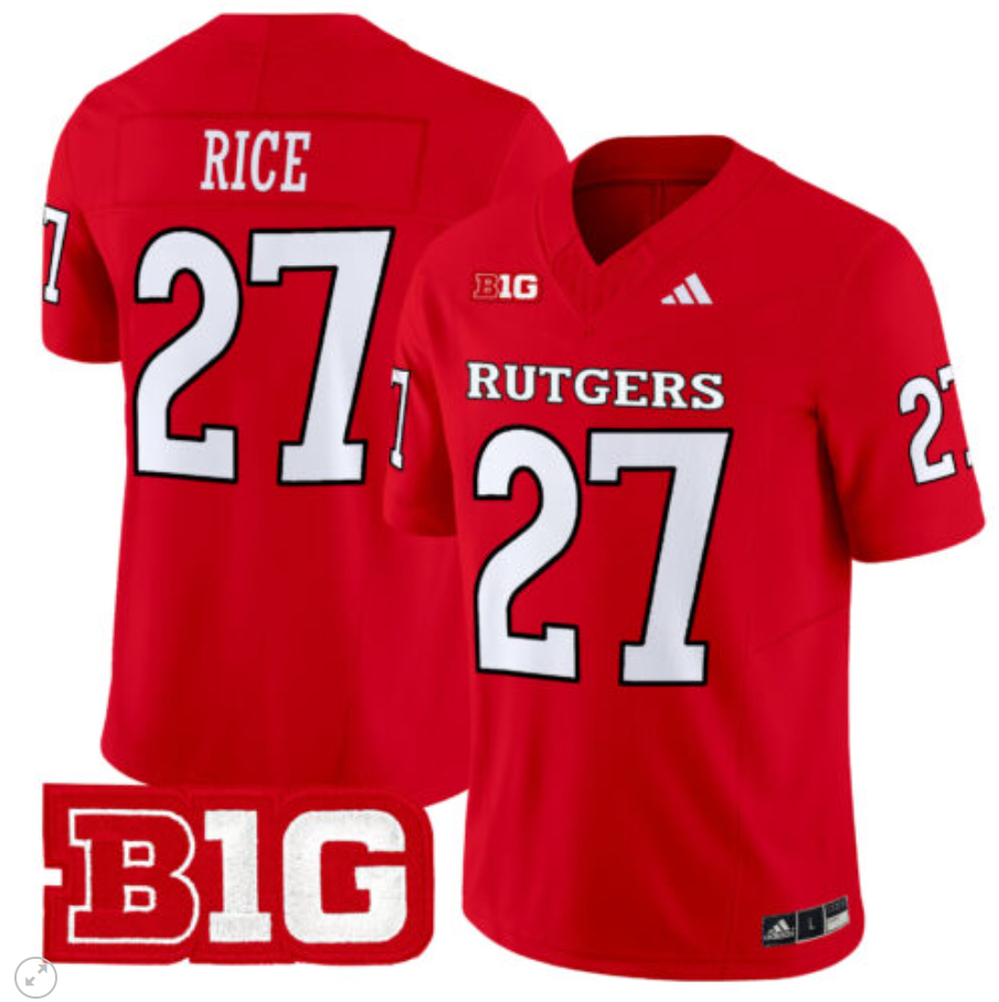 Ray Rice Jersey #27 Rutgers Scarlet Knights Vapor Limited Football All Stitched Alternate - Image 3