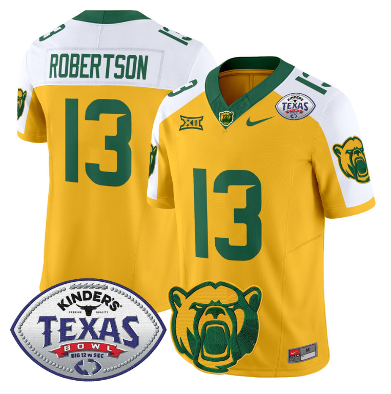 Sawyer Robertson Jersey #13 Baylor Bears 2024 Texas Bowl Football Alternate