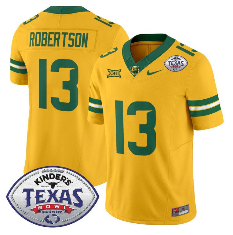 Sawyer Robertson Jersey #13 Baylor Bears 2024 Texas Bowl Football Alternate - Image 4