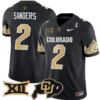 Shedeur Sanders Jersey #2 Colorado Buffaloes Vapor Limited Football All Stitched