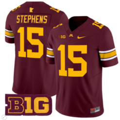 Alternative view of Sandy Stephens Jersey #15 Minnesota Golden Gophers Vapor Limited Football All Stitched