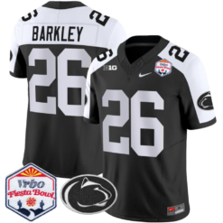Saquon Barkley Jersey #26 Penn State 2024 Fiesta Bowl Patch Football Alternate