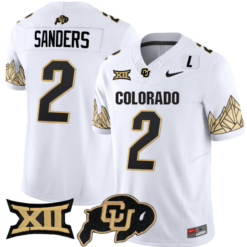 Alternative view of Shedeur Sanders Jersey #2 Colorado Buffaloes Vapor Limited Football All Stitched