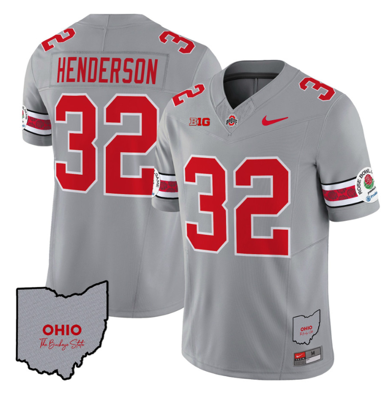Treveyon Henderson Jersey #32 Ohio State Rose Bowl Football V3 Alternate - Image 5