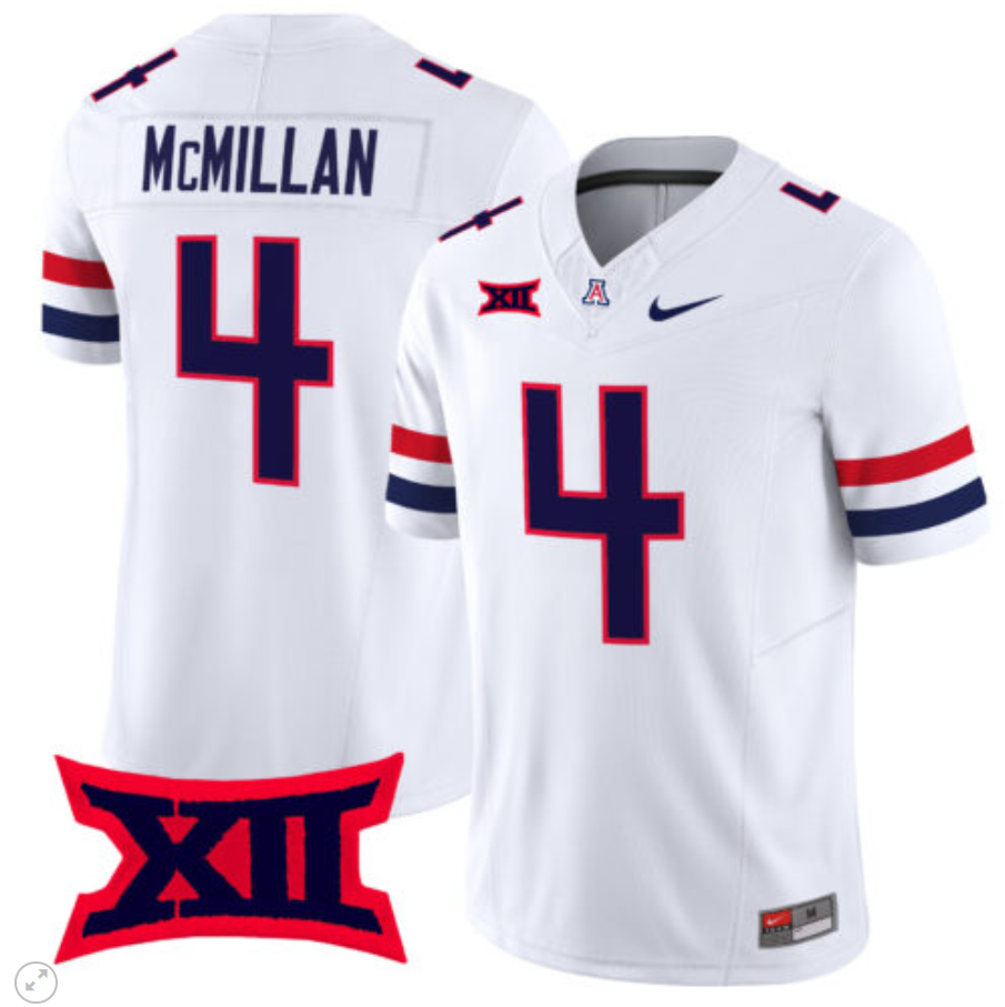 Tetairoa Mcmillan Jersey #4 Arizona Wildcats Vapor Limited Football Alternate - Image 3